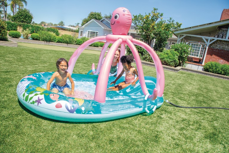 intex friendly octopus inflatable play centre 56138 intex friendly octopus inflatable play centre 56138
