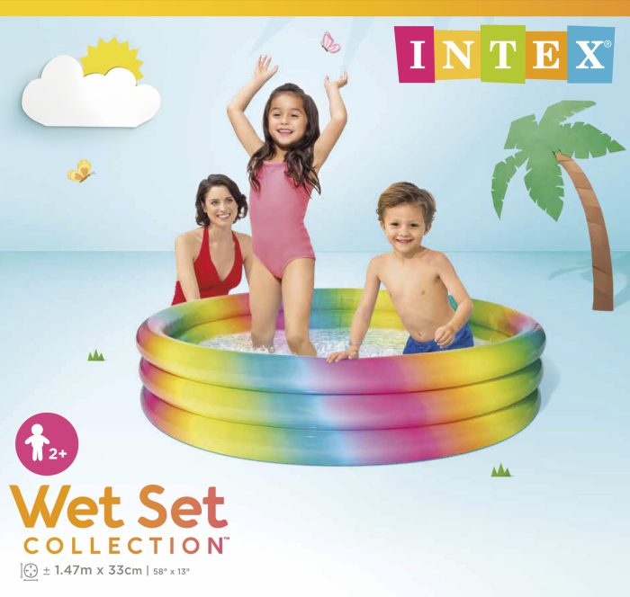 intex rainbow ombre pool 147cm 58439 intex rainbow ombre pool 147cm 58439