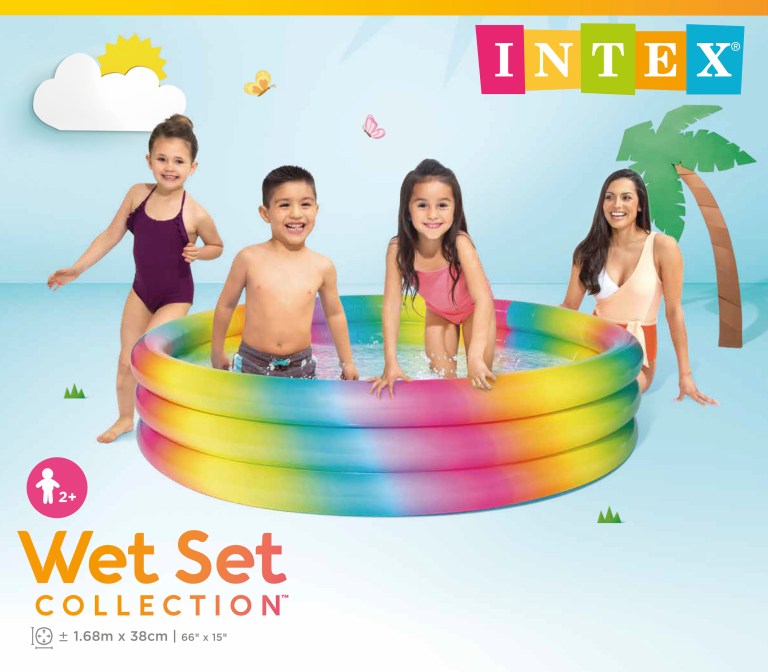 intex rainbow ombre pool 168cm 58449