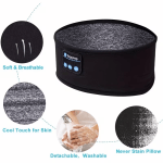 the dual purpose wireless headphones for sleep and exercise feature a headband design that is light, thin and soft, providing a comfortable fit without pressing on the ears