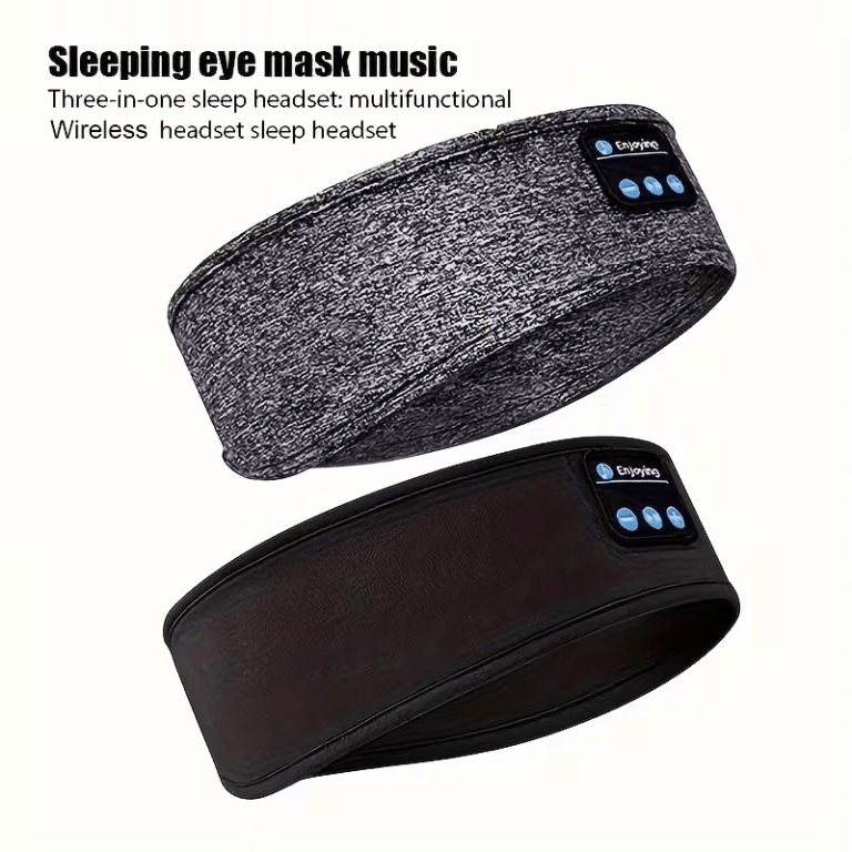 the dual purpose wireless headphones for sleep and exercise feature a headband design that is light, thin and soft, providing a comfortable fit without pressing on the ears