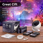 12 in 1 constellation and planetary arium projector usb power supply, modern space themed night light with aurora effect, suitable for bedrooms, suitable for teenagers and adults, adjustable display settings