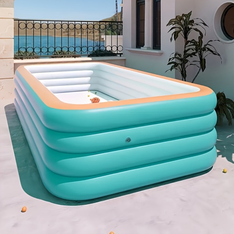 large inflatable swimming pool, green swimming pool, suitable for home yard, outdoor pool, summer family gathering, must have pool for playing water large inflatable swimming pool, green swimming pool, suitable for home yard, outdoor pool, summer family gathering, must have pool for playing water