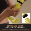 yellow 3 in 1 massage gun with extendable handle & back strap – 12 speed deep tissue muscle massager, 4 attachments, usb c charging, for athletes, gym recovery & seniors | black available in store