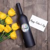 wine accessories gift set (black), 5 piece bottle corkscrew opener kit with novelty bottle shaped case, valentine's day gift for wine lovers