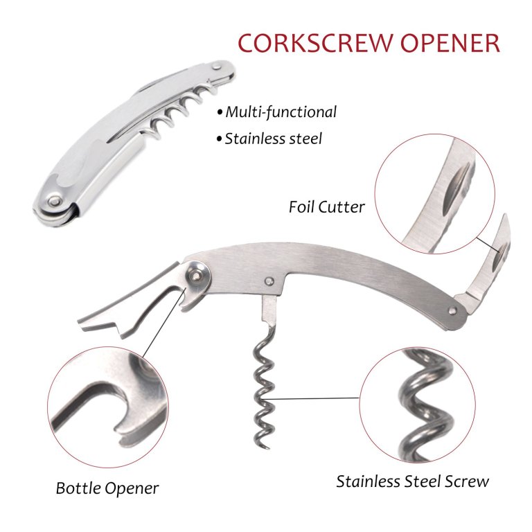 wine accessories gift set (black), 5 piece bottle corkscrew opener kit with novelty bottle shaped case, valentine's day gift for wine lovers wine accessories gift set (black), 5 piece bottle corkscrew opener kit with novelty bottle shaped case, valentine's day gift for wine lovers