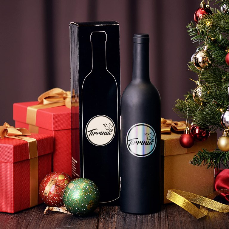 wine accessories gift set (black), 5 piece bottle corkscrew opener kit with novelty bottle shaped case, valentine's day gift for wine lovers wine accessories gift set (black), 5 piece bottle corkscrew opener kit with novelty bottle shaped case, valentine's day gift for wine lovers