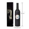 wine accessories gift set (black), 5 piece bottle corkscrew opener kit with novelty bottle shaped case, valentine's day gift for wine lovers