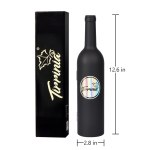 wine accessories gift set (black), 5 piece bottle corkscrew opener kit with novelty bottle shaped case, valentine's day gift for wine lovers wine accessories gift set (black), 5 piece bottle corkscrew opener kit with novelty bottle shaped case, valentine's day gift for wine lovers