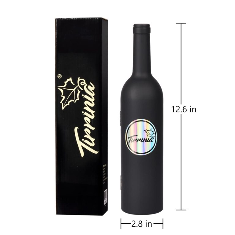 wine accessories gift set (black), 5 piece bottle corkscrew opener kit with novelty bottle shaped case, valentine's day gift for wine lovers wine accessories gift set (black), 5 piece bottle corkscrew opener kit with novelty bottle shaped case, valentine's day gift for wine lovers