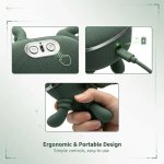 massager, real hand simulation shiatsu deep tissue electric massager for neck, back & shoulders, 3d kneading, 3 speed adjustable usb rechargeable (green)