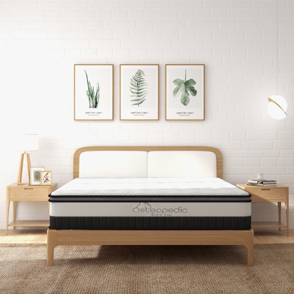 osteopedic euro top mattress pocket spring medium firm hybrid design bed 30cm king single white osteopedic euro top mattress pocket spring medium firm hybrid design bed 30cm king single white