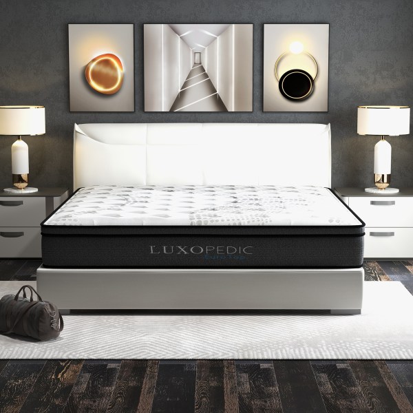 luxopedic pocket spring mattress 5 zone 32cm euro top memory foam medium firm queen white grey luxopedic pocket spring mattress 5 zone 32cm euro top memory foam medium firm queen white grey
