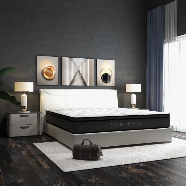 luxopedic pocket spring mattress 5 zone 32cm euro top memory foam medium firm queen white grey luxopedic pocket spring mattress 5 zone 32cm euro top memory foam medium firm queen white grey