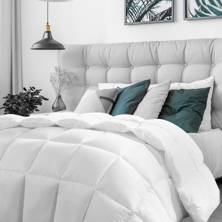casa decor silk touch quilt 360gsm all seasons antibacterial hypoallergenic single white