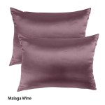 royal comfort mulberry soft silk hypoallergenic pillowcase twin pack 51 x 76cm malaga wine