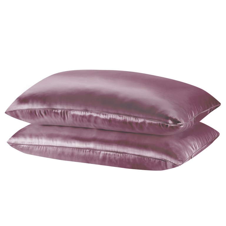 royal comfort mulberry soft silk hypoallergenic pillowcase twin pack 51 x 76cm malaga wine