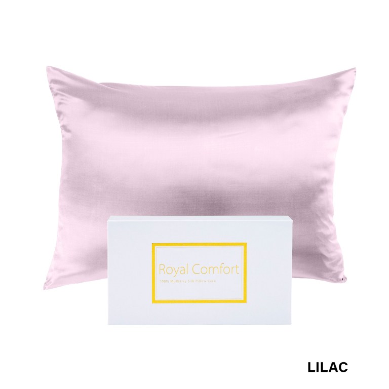 royal comfort pure silk pillow case 100% mulberry silk hypoallergenic pillowcase lilac royal comfort pure silk pillow case 100% mulberry silk hypoallergenic pillowcase lilac