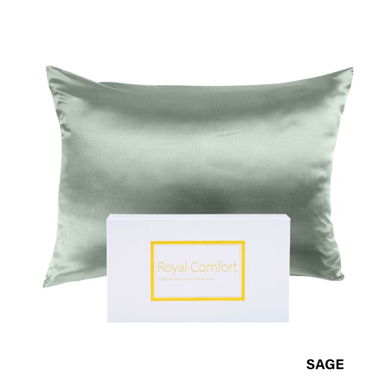 royal comfort pure silk pillow case 100% mulberry silk hypoallergenic pillowcase sage royal comfort pure silk pillow case 100% mulberry silk hypoallergenic pillowcase sage