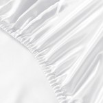 royal comfort satin sheet set 3 piece fitted sheet pillowcase soft king white