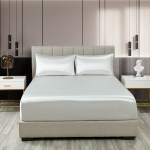 royal comfort satin sheet set 3 piece fitted sheet pillowcase soft king silver