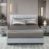 royal comfort satin sheet set 3 piece fitted sheet pillowcase soft king charcoal