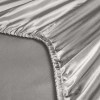 royal comfort satin sheet set 3 piece fitted sheet pillowcase soft king charcoal