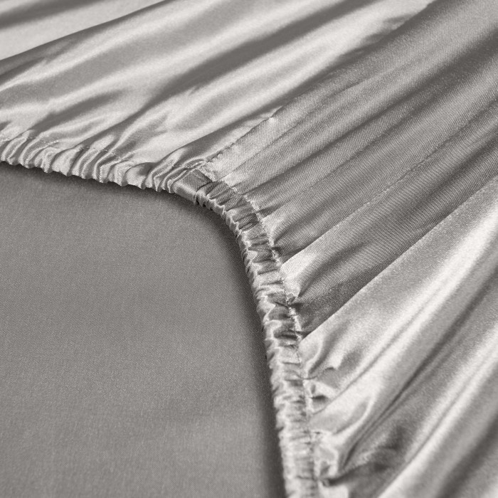 royal comfort satin sheet set 3 piece fitted sheet pillowcase soft king charcoal