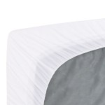 royal comfort 1000gsm luxury bamboo covered mattress topper ball fibre gusset double white