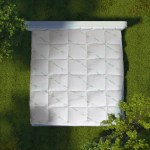 royal comfort 1000gsm luxury bamboo covered mattress topper ball fibre gusset double white