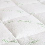 royal comfort 1000gsm luxury bamboo covered mattress topper ball fibre gusset double white