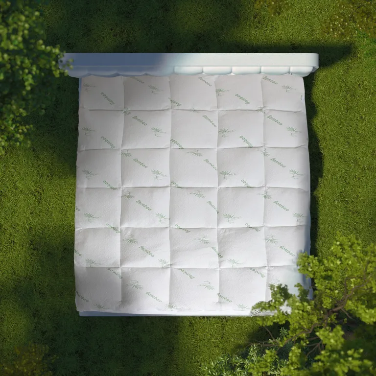 royal comfort 1000gsm luxury bamboo covered mattress topper ball fibre gusset king white royal comfort 1000gsm luxury bamboo covered mattress topper ball fibre gusset king white