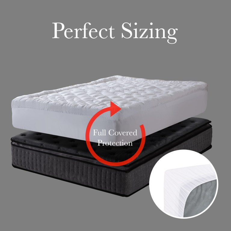 royal comfort 1200gsm deluxe 7 zone mattress topper luxury gusset breathable double white