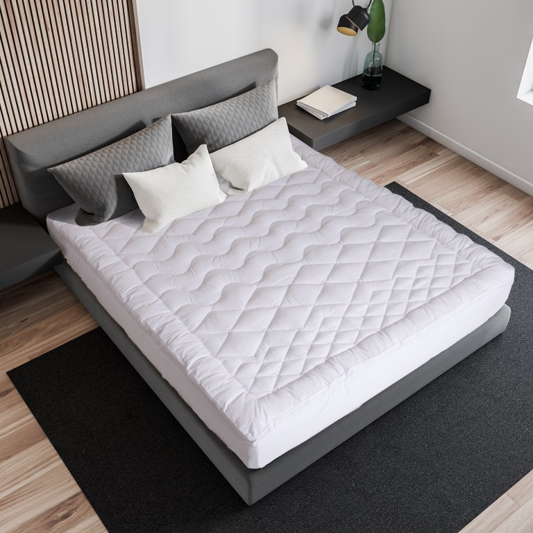 royal comfort 1200gsm deluxe 7 zone mattress topper luxury gusset breathable double white