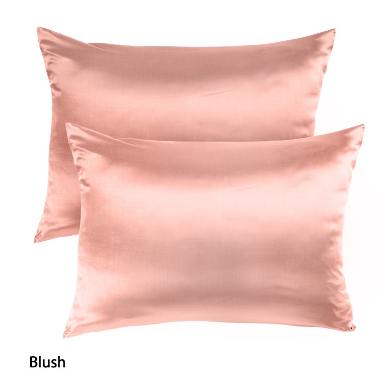 royal comfort mulberry soft silk hypoallergenic pillowcase twin pack 51 x 76cm blush royal comfort mulberry soft silk hypoallergenic pillowcase twin pack 51 x 76cm blush