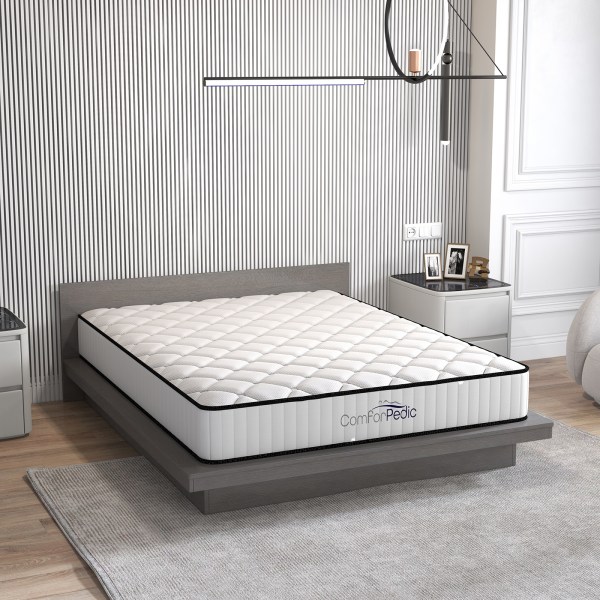 comforpedic mattress 5 zone medium support foam bonnell spring 21cm king white black