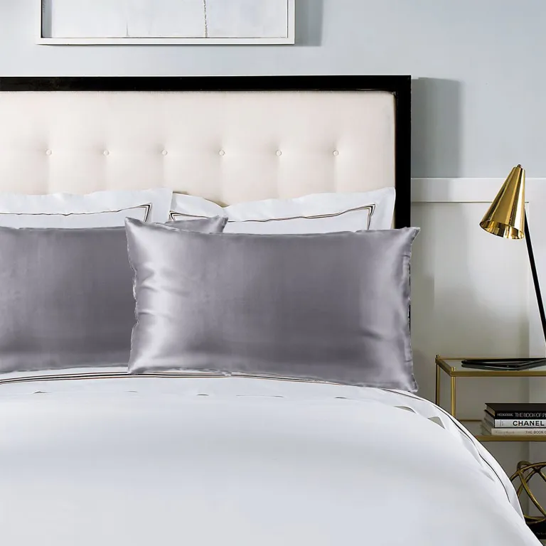 royal comfort pure silk pillow case 100% mulberry silk hypoallergenic pillowcase charcoal