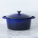 26cm enamelled cast iron french oven casserole (4.7l) blue 26cm enamelled cast iron french oven casserole (4.7l) blue