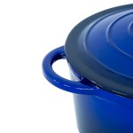 26cm enamelled cast iron french oven casserole (4.7l) blue 26cm enamelled cast iron french oven casserole (4.7l) blue