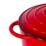 26cm enamelled cast iron french oven casserole (4.7l) red