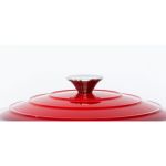 26cm enamelled cast iron french oven casserole (4.7l) red