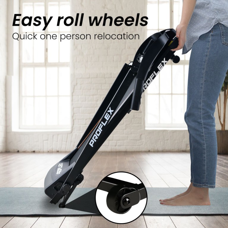 proflex trx3 electric treadmill, compact size, foldable, usb/mp3, pulse sensors proflex trx3 electric treadmill, compact size, foldable, usb/mp3, pulse sensors