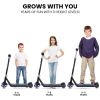 rovo kids whizkid electric scooter, ages 5 11, adjustable height, au compliant, lithium battery, brushless motor, black rovo kids whizkid electric scooter, ages 5 11, adjustable height, au compliant, lithium battery, brushless motor, black