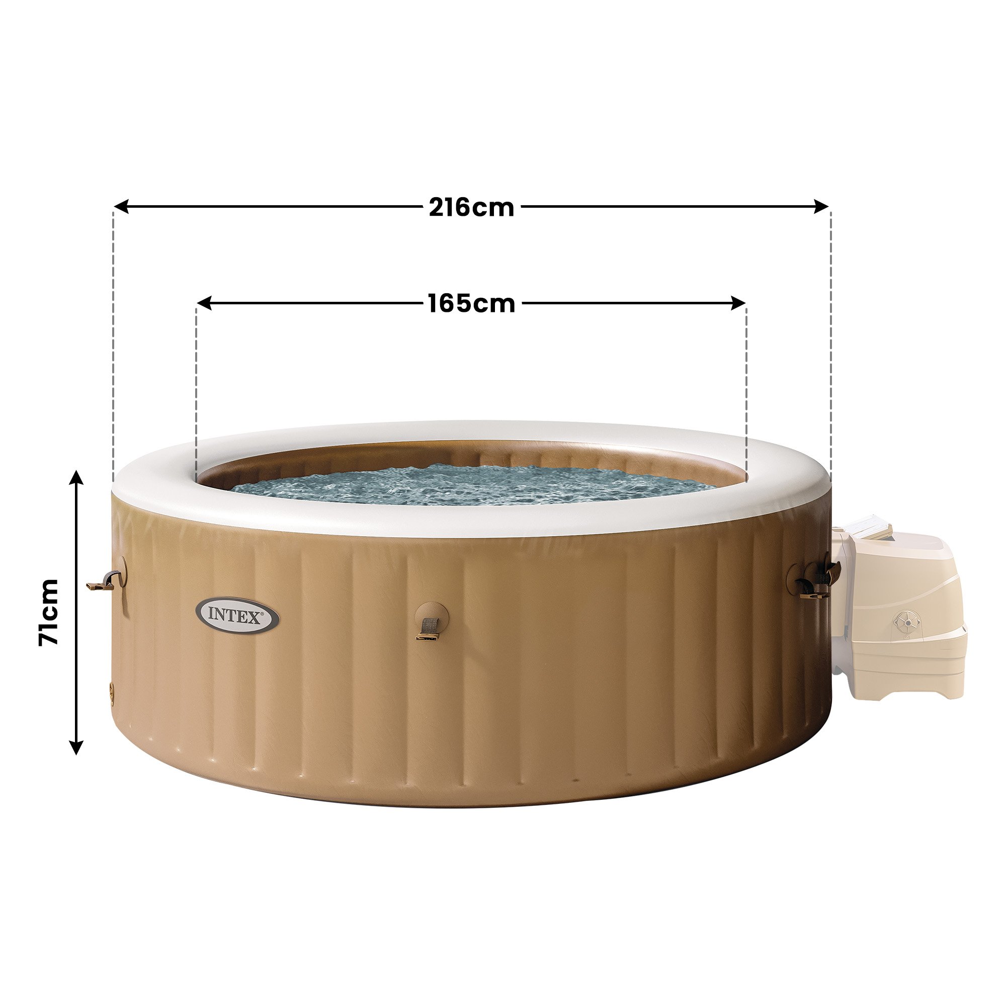 intex purespa bubble massage inflatable hot tub 6 person