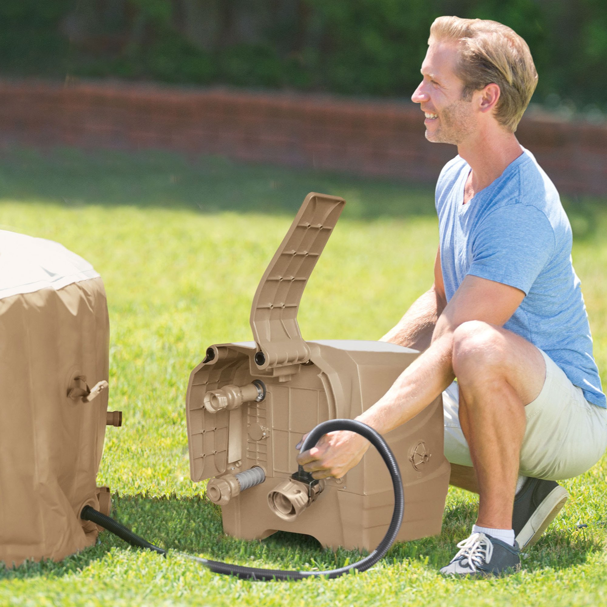 intex purespa bubble massage inflatable hot tub 6 person