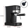 pronti cm 850d coffee machine 20 bar espresso maker with milk frother and 1.25l tank