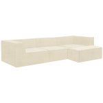 sarantino novi 3 seater modular sofa with ottoman in cream non slip bottom lounge sarantino novi 3 seater modular sofa with ottoman in cream non slip bottom lounge