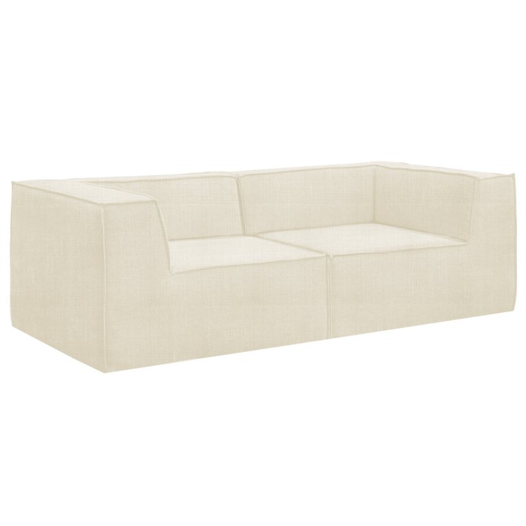 sarantino novi 3 seater modular sofa with ottoman in cream non slip bottom lounge sarantino novi 3 seater modular sofa with ottoman in cream non slip bottom lounge