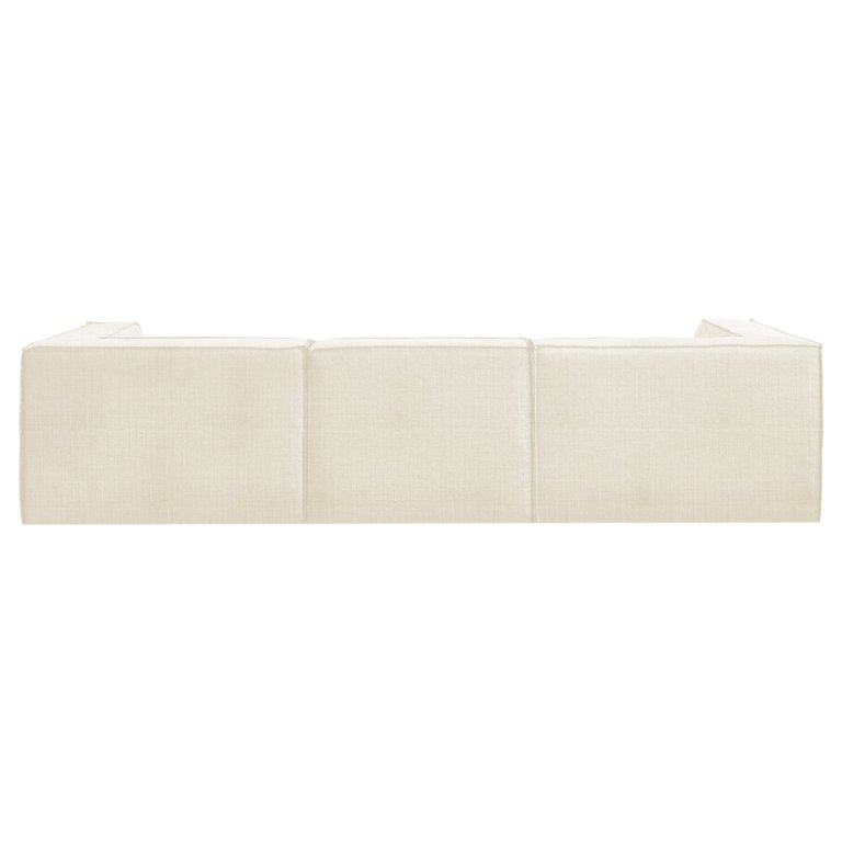 sarantino novi 3 seater modular sofa with ottoman in cream non slip bottom lounge sarantino novi 3 seater modular sofa with ottoman in cream non slip bottom lounge