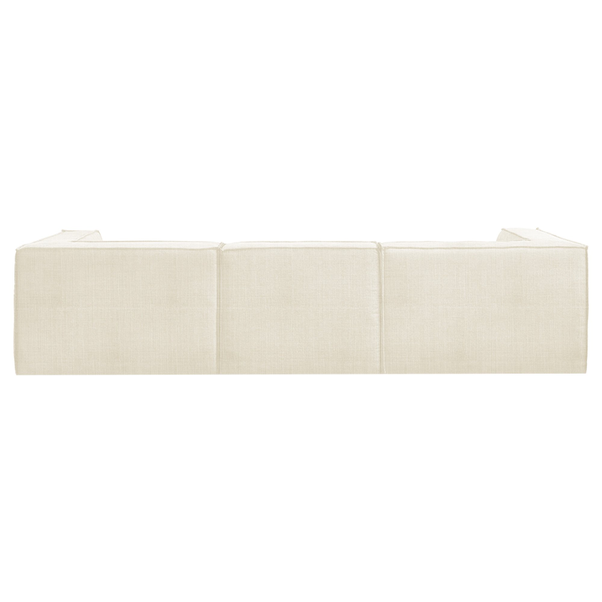 sarantino novi 3 seater modular sofa with ottoman in cream non slip bottom lounge